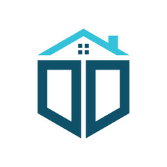 DD House Logo Design Template. Letter DD Logo for Real Estate, Construction or any House Related Business