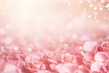 Rose background with light bokeh abstract background texture blank empty pattern with copy space for product design or text copyspace mock-up 