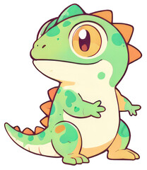 Obraz premium Cartoon Chameleon PNG 1