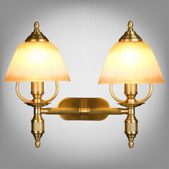 Vintage wall lamp. isolated on white background. Vector illustration EPS 10.