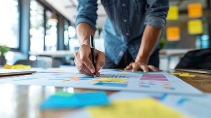 A project manager providing guidance to Agile team on project scope