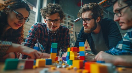 A Scrum Master facilitating a team-building activity for Agile team
