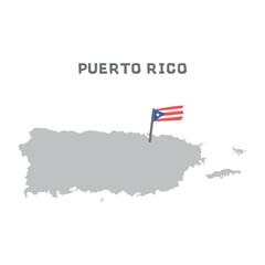 Puerto rico vector map with the flag inside. Map of the Puerto rico with the national flag isolated on white background. Vector illustration. Every country in the world is here