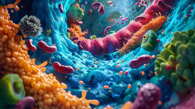 A microscopic view of a paramecium swimming in a water droplet.