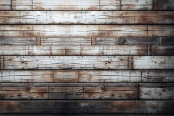 An old weathered white painted wooden wall surface background. Generative AI