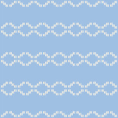 Fototapeta premium Traditional Ethnic ikat motif fabric pattern geometric style.African Ikat embroidery Ethnic oriental pattern blue pastel background wallpaper. Abstract,vector,illustration.Texture,frame,decoration.