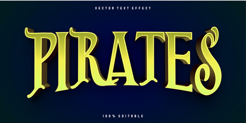 Pirates Vector Editable Text Effect Template