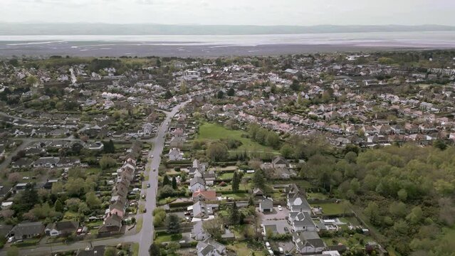 Housing in Heswall town center on the Wirral, Merseyside, England