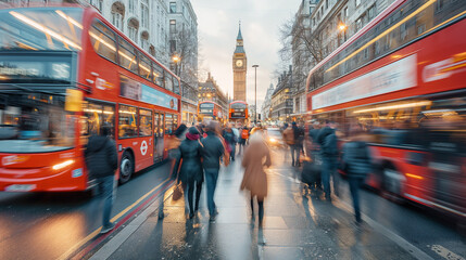 Fototapeta premium Rush hour in London.