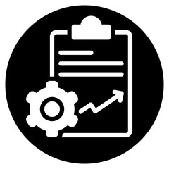project management glyph icon