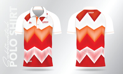 red white sports jersey template for team uniforms and Soccer t shirt design