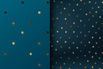 Sky Blue dark elegant seamless pattern retro style little gold dots premium royal party luxury poster template vintage leather texture copy space