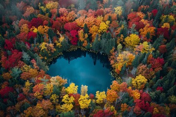 Fototapeta na wymiar Autumn colors in the forest