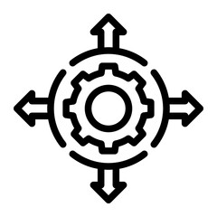 directions line icon