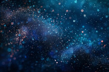 Obraz premium Mesmerizing abstract blue bokeh lights forming a captivating defocused background