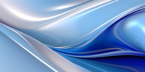Abstract blue and white chrome background
