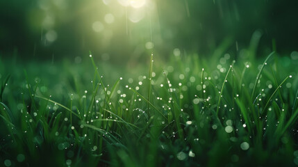dew on a grass