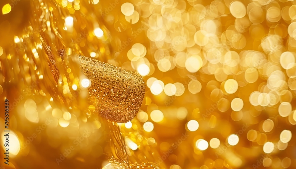 Poster abstract yellow light bokeh background in blur and defocus for artistic backdrop