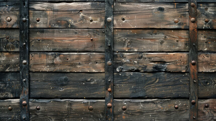 A grungy wooden crate background, with a worn-out look and a few scratches, in a retro-style setting, copyspace, background