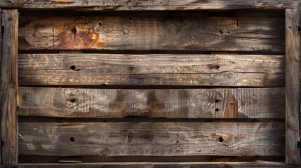 A grungy wooden crate background, with a worn-out look and a few scratches, in a retro-style setting, copyspace, background