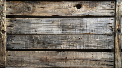 A grungy wooden crate background, with a worn-out look and a few scratches, in a retro-style setting, copyspace