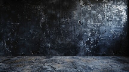 Black wall texture rough background dark . concrete floor or old grunge background with black