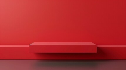 Chromatic Symphony: 3D Rendered Sleek Racks and Podiums Harmonizing Product Display with a Spectrum of Lively Colors