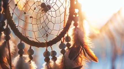 Artistic and handmade boho dreamcatchers bring a sense of craftsmanship and authenticity to designs on white - obrazy, fototapety, plakaty