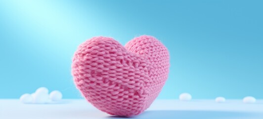 A delightful image of a crocheted heart, exuding warmth and charm with its intricate design.