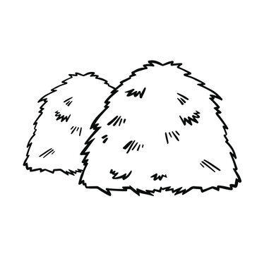 recommend clip art: two haystacks outline symbol. vector