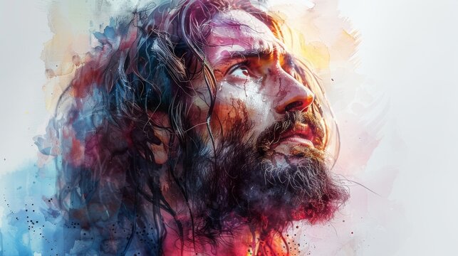 jesus watercolor