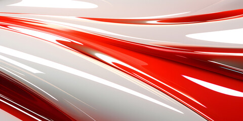 Abstract red and white chrome background - obrazy, fototapety, plakaty