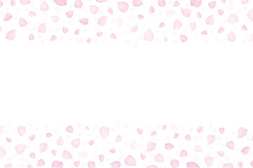 pink falling petals flowers border background