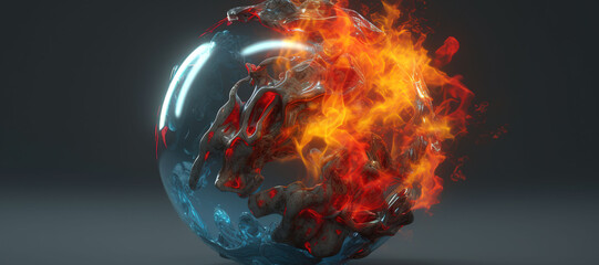 fireball energy, elemental 179 - obrazy, fototapety, plakaty