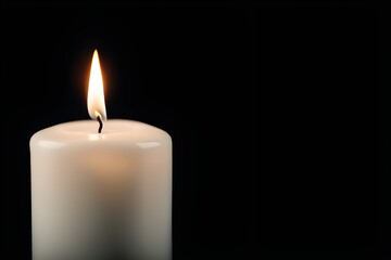 burning white candle