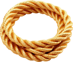 golden rope,rope made of gold isolated on white or transparent background,transparency
