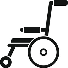 Medical wheelchair icon simple vector. Patient transportation. Seat armchair