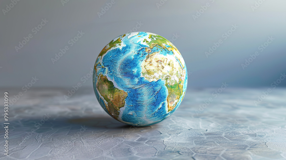 Poster globe or world map that can see many countries in which position they are with a background that has