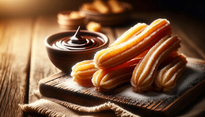 自家製のチュロスとチョコクリーム