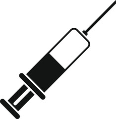 Medical antiviral injection syringe icon simple vector. Dose inject. Care science