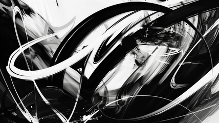 abstract black and white background, Generative AI
