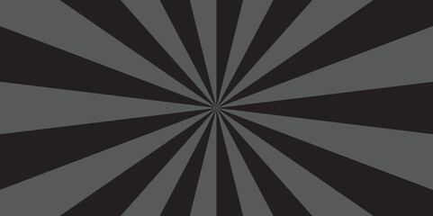 Black and white geometric light vintage sunbeam ray sunburst abstract background. vector retro style bright wallpaper used for poster, banner and cartoon.
