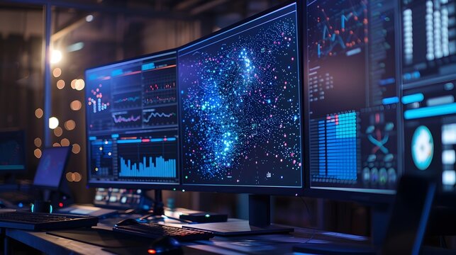Isometric Scatter Plot Visualizing Statistical Data Points in a Data Science Lab
