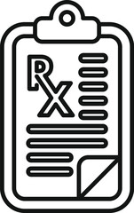 Medical test clipboard icon outline vector. Human analysis. Regular control