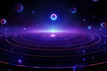 Obraz premium Neon solar system background backgrounds astronomy universe.