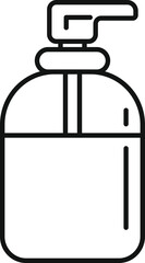 Soap dispenser bottle icon outline vector. Liquid container. Health shampoo