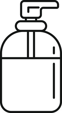recommend clip art: Soap dispenser bottle icon outline vector. Liquid container. Health shampoo