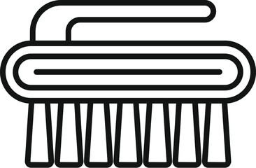 Cleaning handle brush icon outline vector. Domestic service. Plastic tool