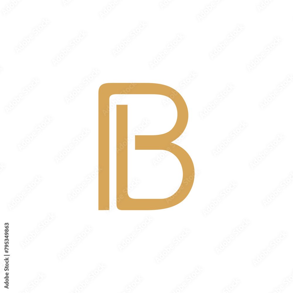 Poster luxury PB letter initial logo design