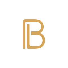 luxury PB letter initial logo design